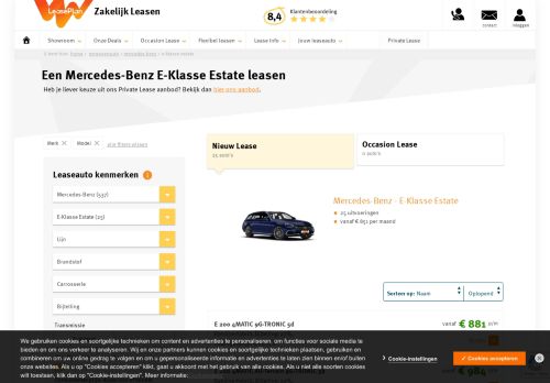 
                            9. Mercedes-Benz E-Klasse Estate leasen vanaf € 732,- | LeasePlan Direct
