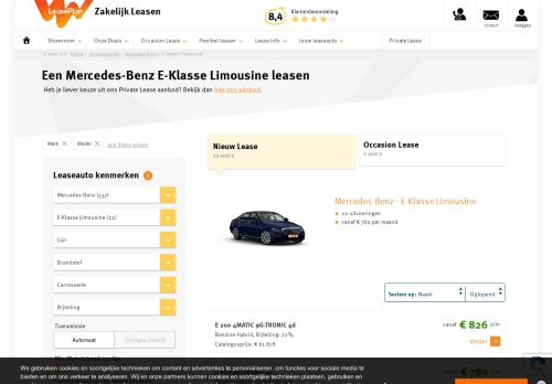 
                            8. Mercedes-Benz E-Klasse Limousine leasen vanaf € 668,- | LeasePlan ...
