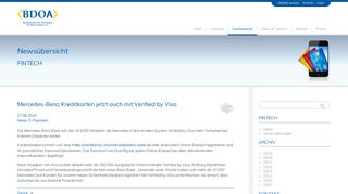 
                            6. Mercedes-Benz Kreditkarten jetzt auch mit Verified by Visa - BDOA e.V.