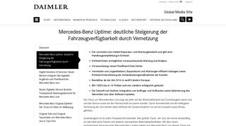
                            6. Mercedes-Benz Uptime: deutliche Steigerung der ... - Daimler Media