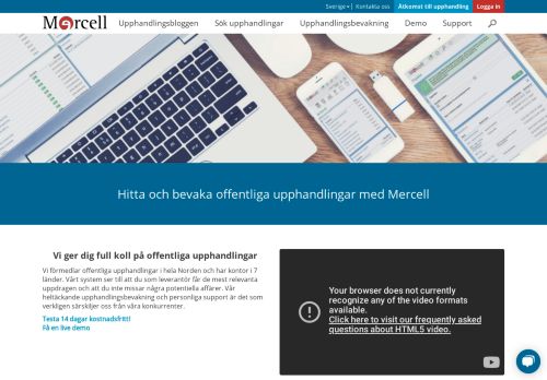 
                            13. Mercell: Upphandlingsverktyg för både upphandlare och leverantörer