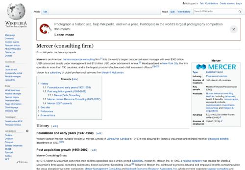 
                            8. Mercer (consulting firm) - Wikipedia