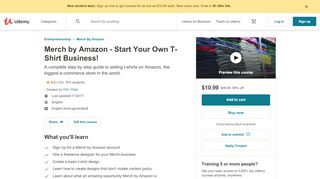 
                            11. Merch by Amazon - Start Your Own T-Shirt Business! | Udemy