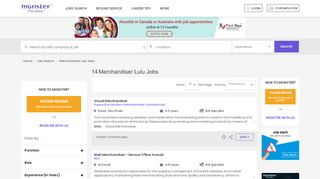 
                            3. Merchandiser Lulu Jobs - 9 Merchandiser Lulu Vacancies - Monster Gulf