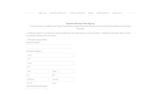 
                            8. Merchant: Business Directory Sign-up Form