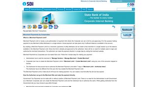 
                            9. Merchant Transactions - State Bank of India - Corporate Banking