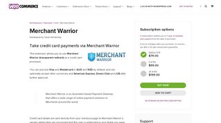 
                            3. Merchant Warrior - WooCommerce