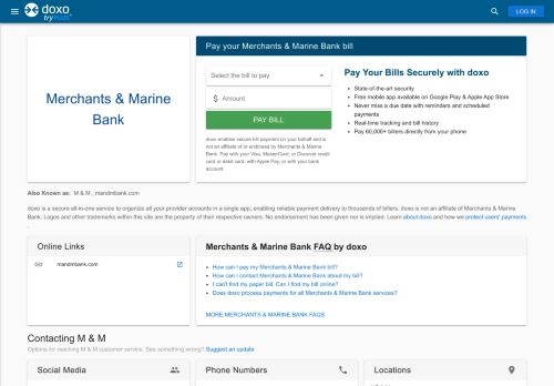 
                            11. Merchants & Marine Bank (M & M): Login, Bill Pay, ...