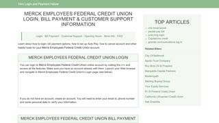 
                            12. Merck Employees Federal Credit Union Login, Bill Payment ...