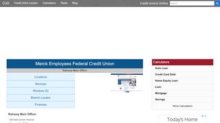 
                            11. Merck Employees Federal Credit Union - Rahway, NJ