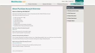 
                            10. Merck Vaccines Direct Purchase Accounts