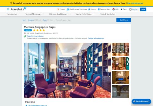 
                            10. Mercure Singapore Bugis, Bugis, Bugis - Traveloka - Traveloka.com