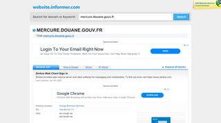 
                            3. mercure.douane.gouv.fr at WI. Zimbra Web Client Sign In