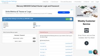 
                            7. Mercury MW305R Default Router Login and Password - Clean CSS