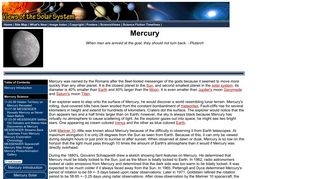 
                            11. Mercury - Views of the Solar System