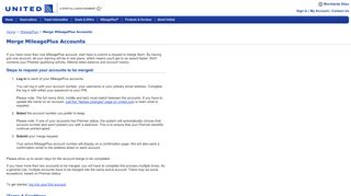
                            5. Merge MileagePlus Accounts