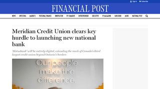 
                            10. Meridian Credit Union clears key hurdle to launching new national ...