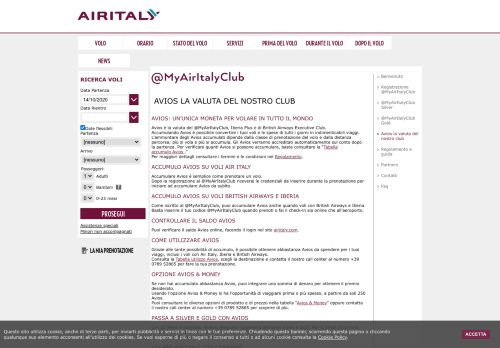 
                            7. Meridiana Club - Avios - Air Italy