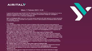 
                            9. Meridiana Club - Welcome - Air Italy