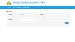 
                            4. Merit List - Online Admission - Department of Higher Education, Haryana
