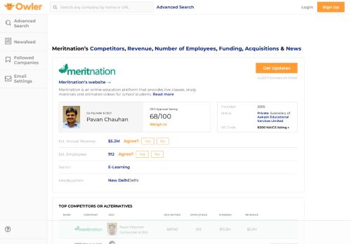 
                            10. Meritnation Competitors, Revenue and Employees - Owler ...