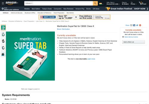 
                            11. Meritnation SuperTab for CBSE Class 8: Amazon.in: Software
