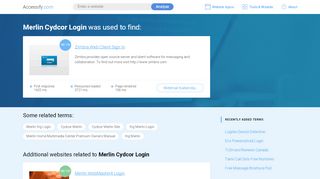 
                            11. Merlin Cydcor Login at top.accessify.com