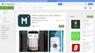 
                            12. Merlin: Search for Jobs, Work & Career Listings - Apps on Google Play