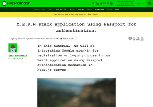 
                            8. M.E.R.N stack application using Passport for authentication.