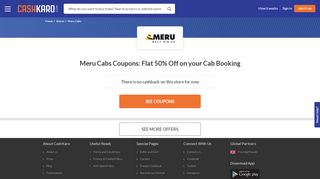 
                            6. Meru Cabs Booking Offers, Coupons: Get Flat 50% Off Promo Code ...