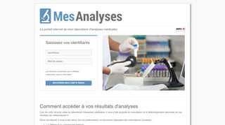 
                            1. MesAnalyses - Résultats d'analyses médicales patients