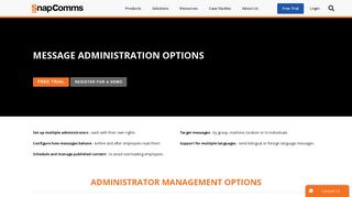 
                            10. Message Administration Options | SnapComms