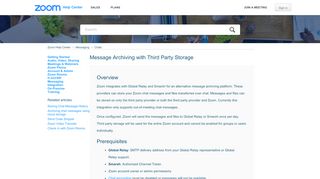 
                            6. Message Archiving with Global Relay – Zoom Help Center