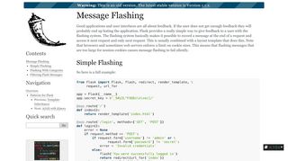 
                            7. Message Flashing — Flask 1.0.2 documentation