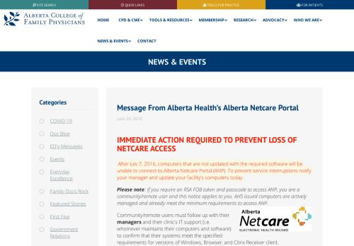 
                            8. Message From Alberta Health's Alberta Netcare Portal | Alberta ...