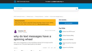 
                            5. Message with a spinning circle - AT&T Community