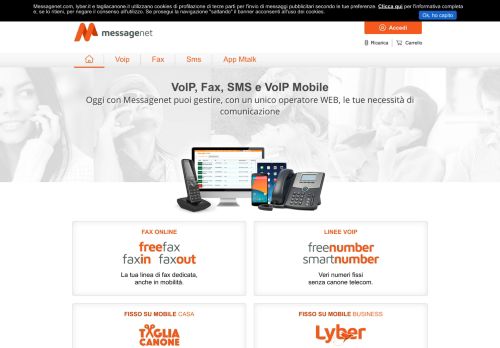 
                            2. Messagenet: Fax Telefonia VoIP SMS con Internet