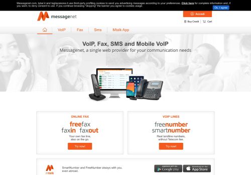 
                            7. Messagenet: Internet Fax VoIP calls SMS Text