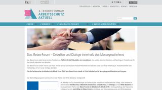 
                            12. Messe-Forum - Arbeitsschutz Aktuell - Conference & Trade Fair