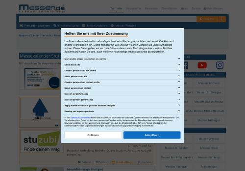 
                            13. Messe Stuttgart Termine | Messen Stuttgart 2019/2020 | Messetermine ...