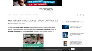 
                            12. Messenger aplicaciones | Login Control 3.5 - Tech10