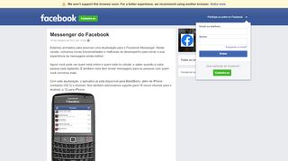 
                            3. Messenger do Facebook | Facebook