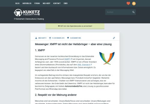 
                            7. Messenger: XMPP ist nicht der Heilsbringer – aber eine Lösung ...