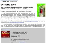 
                            2. Messevorschau SYSTEMS 2004 - <kes> online