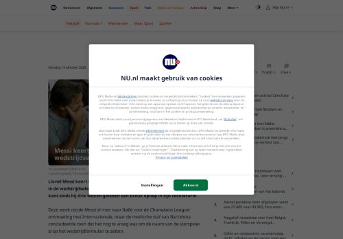 
                            11. Messi keert drie weken na armbreuk terug in wedstrijdselectie ... - NU.nl
