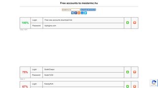 
                            2. mestermc.hu - free accounts, logins and passwords