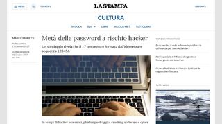 
                            5. Metà delle password a rischio hacker - La Stampa