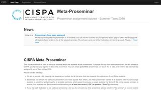 
                            6. Meta-Proseminar - CISPA Course Management System