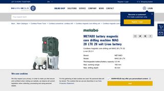 
                            11. METABO battery magnetic core drilling machine MAG 28 LTX 28 volt ...