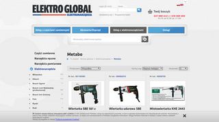 
                            9. Metabo elektronarzędzia - serwis, wiertarki, szlifierki, - Elektro-Global